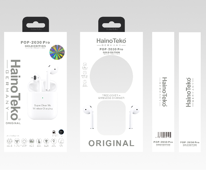 Haino Teko POP 2030 Limited Edition Wireless Airpod - White - Zoom Image