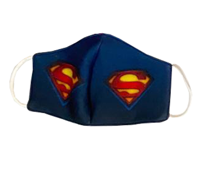 Zap Super Man Logo Printed Reusable and Washable Mask for Kids - Zoom Image