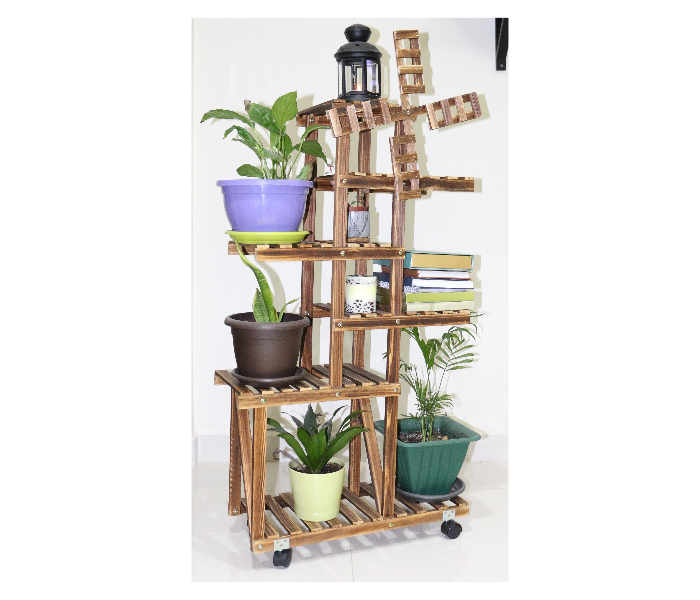 Serah Home Decors S07 Solid Wood Flower Plant Display Stand - Wood - Zoom Image 3