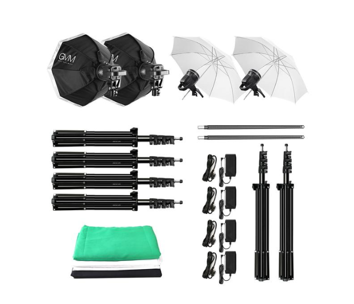 GVM AWP-1195 Daylight LED Light Kit with Umbrella - Black and White - Zoom Image 5