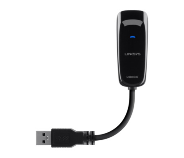 Linksys USB3GIG USB 3.0 Gigabit Ethernet Adapter - Black - Zoom Image 3