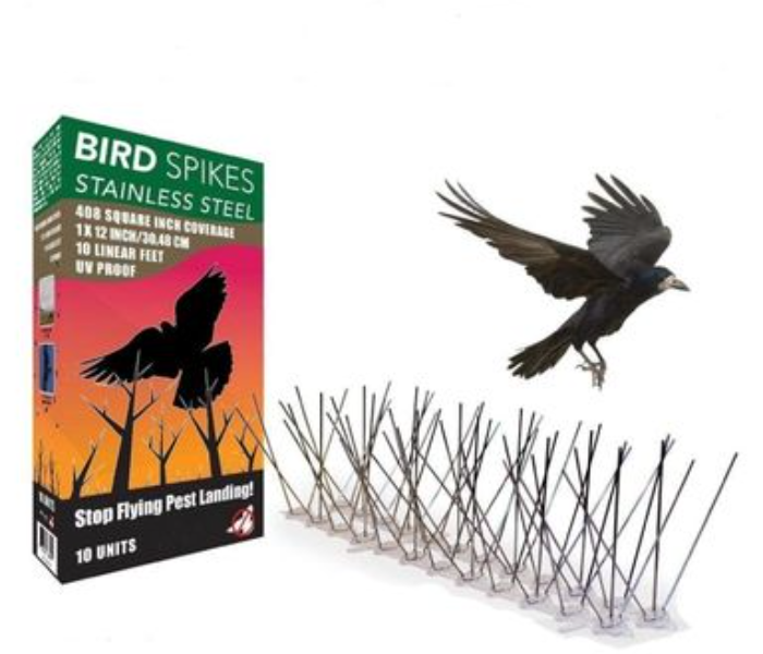 3-Pin 50Cm UV Protected Bird Spike 5-Piece- Silver  - Zoom Image 2