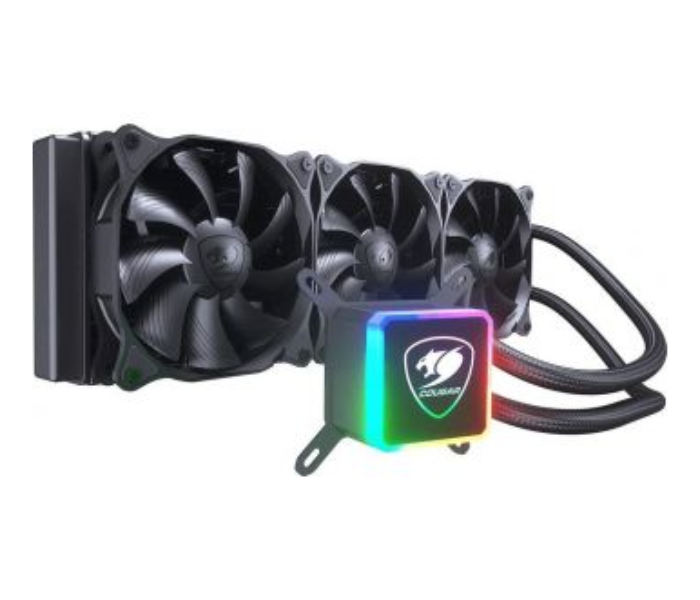 Cougar CG-CL-AQUA360-ARGB Aqua 360mm ARGB CPU Liquid Cooler with RGB LED Pump Head and Remote Controller - Zoom Image