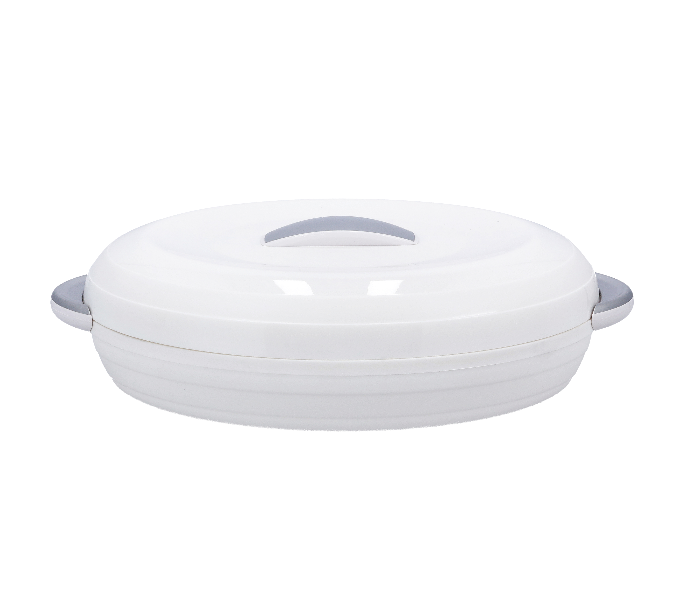 Royalford RF9996 3.2L Zenex Insulated Glass Oval Hotpot – White - Zoom Image 1