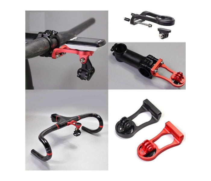 Cyclocomputer Bike Stem Front Bracket Mount Stand Holder Set  - Black - Zoom Image 3