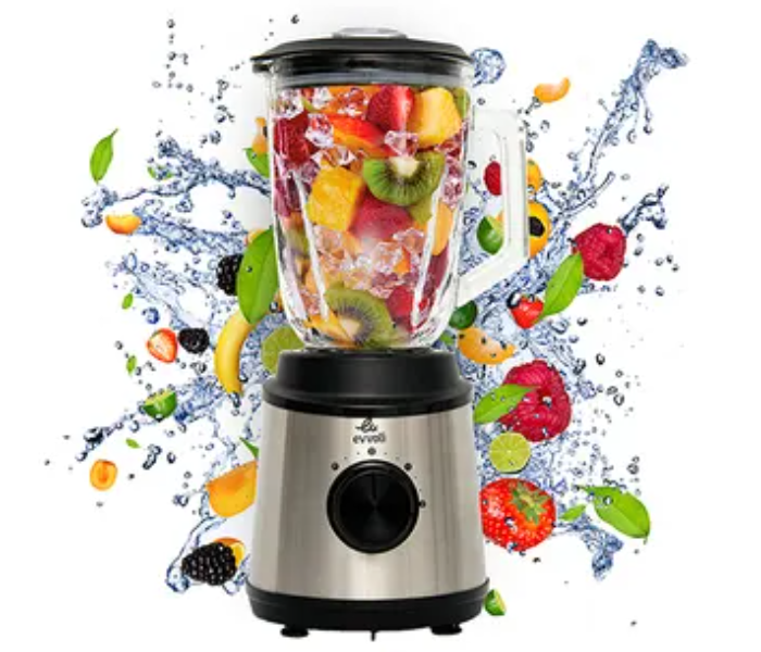 Evvoli VKA-BL15MB 2 Speed Blender with 1.5Liter Glass Jar- Black - Zoom Image 2