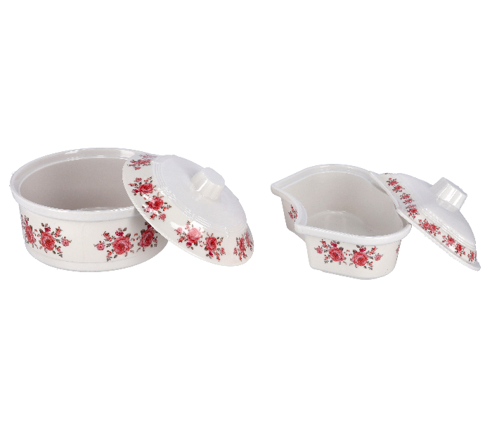 Royalford RF9994 14 Piece Rotating Serving Tray Garden – White and Red - Zoom Image 2