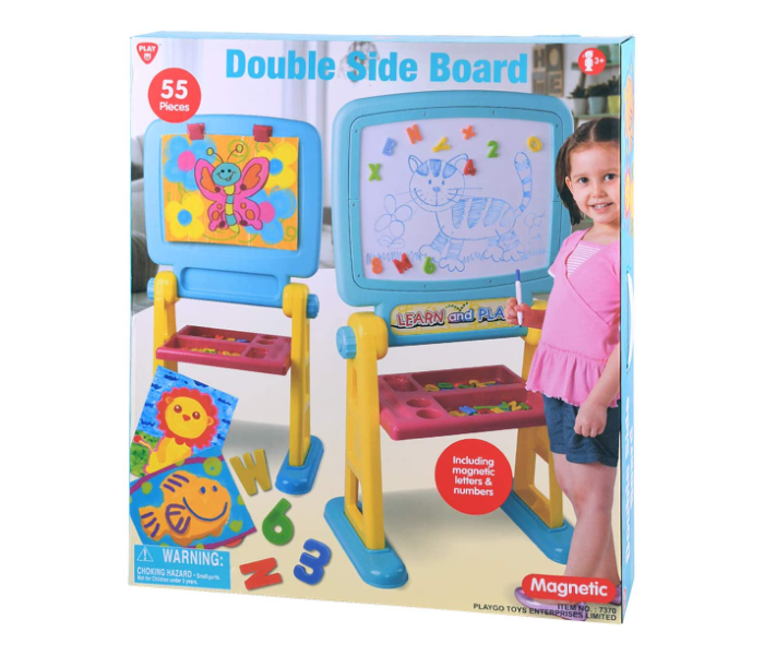 PlayGo Double Side Board for Kids - Light Blue - Zoom Image 1