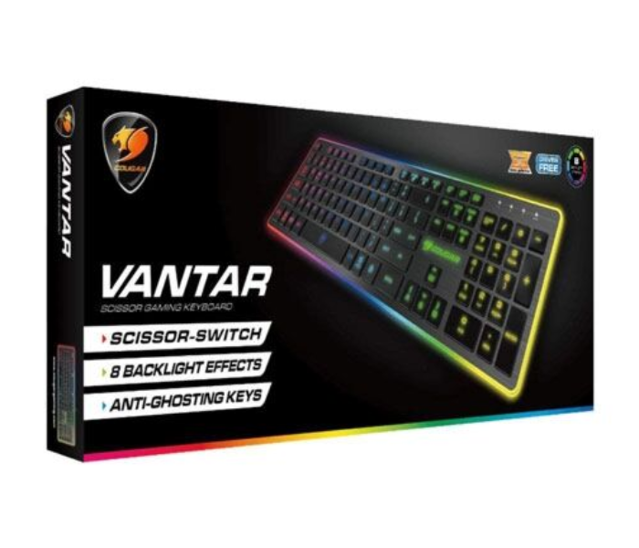 Cougar Vantar Gaming Keyboard with 8 Backlight Effect - Black - Zoom Image 3