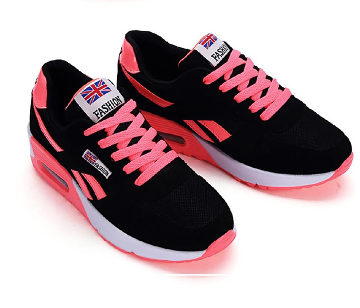 Light Breathable Mesh Flat Casual EU-40 Lace-up Sneakers for Women - Pink - Zoom Image 2