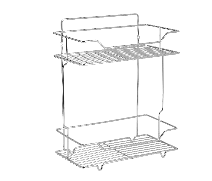 Delcasa DC1691 2 Tier Shower Rack - Silver - Zoom Image 1