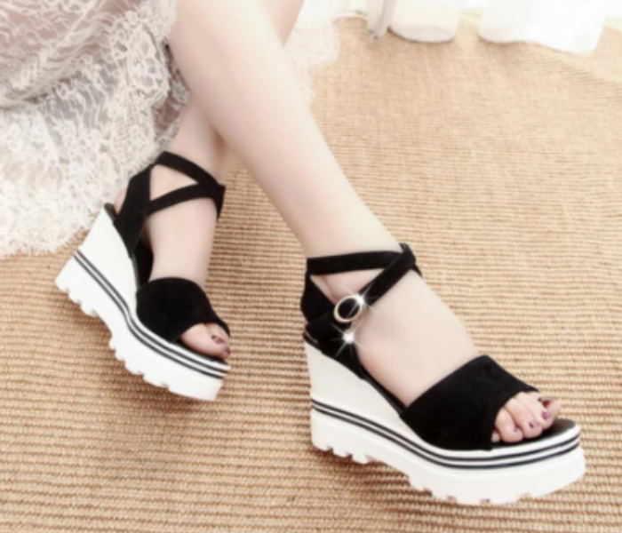 New Summer High Heels Wedges EU40 for Women – Black - Zoom Image 1