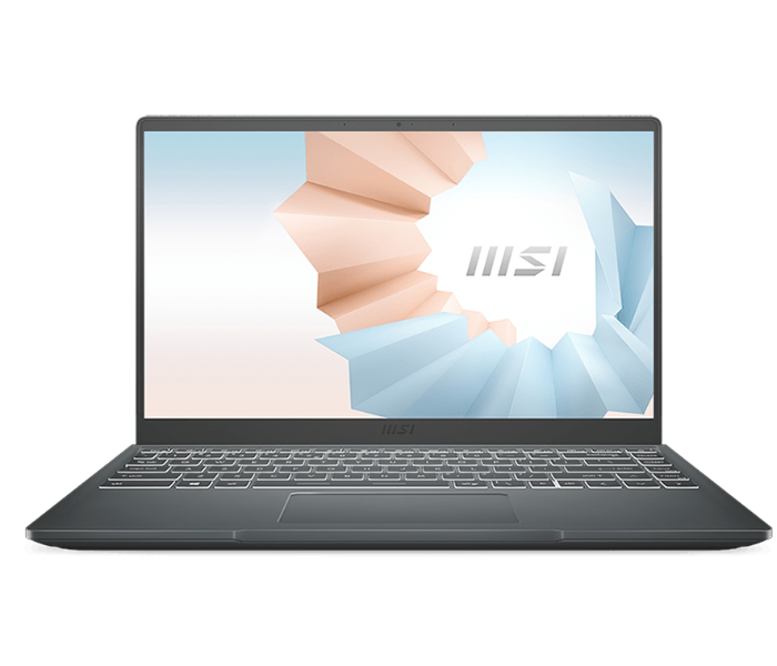 MSI Modern 14 B4MW 14-Inch Display AMD Ryzen 3 4300U Processor 4GB RAM 256GB Storage AMD Radeon Graphics - Carbon Gray - Zoom Image 1