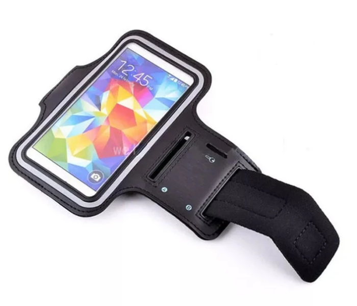 Universal Running Sports Armband Pouch with Phone Holder - Black - Zoom Image 2