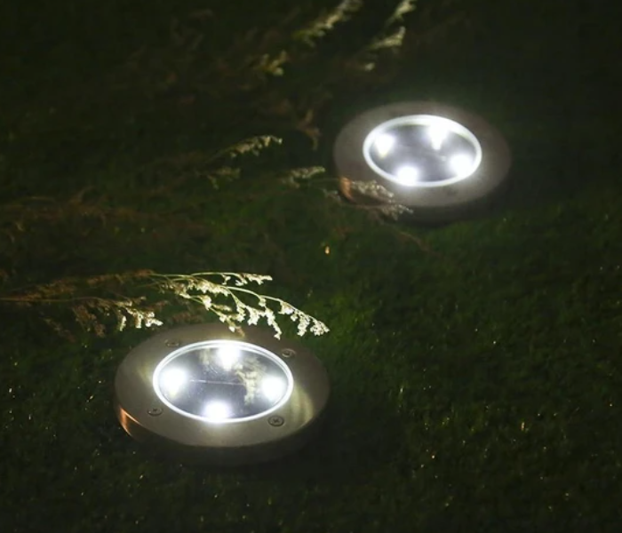 2 Piece LED Solar Powered In Ground Lights - Zoom Image 2