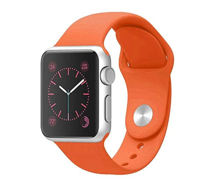 Generic GN-WB437-42-27 Replacement Silicone Strap for Apple Watch Series - Orange - Zoom Image