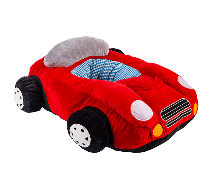 KidLe YEY-QC Car Shape Baby Backrest Folding Sofa - Red - Zoom Image