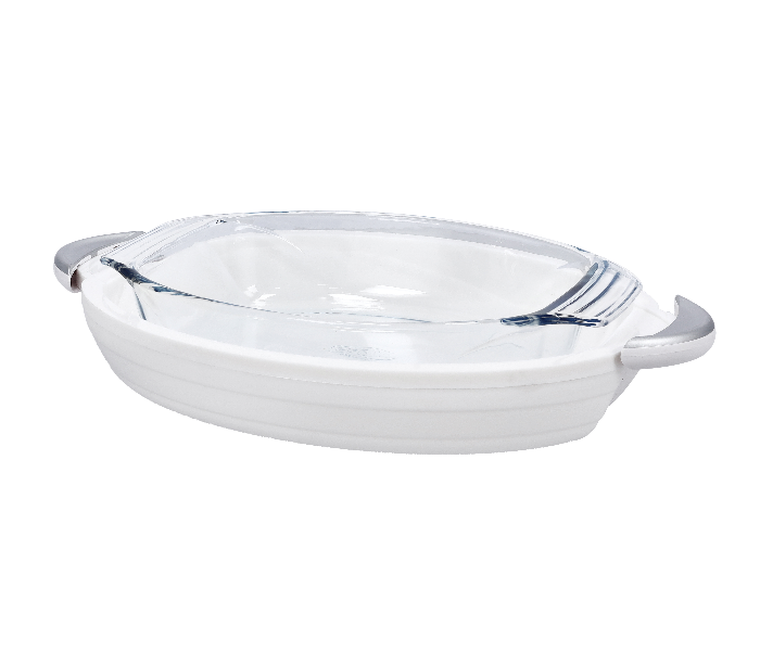 Royalford RF9996 3.2L Zenex Insulated Glass Oval Hotpot – White - Zoom Image 3