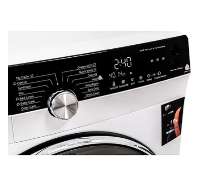 Evvoli EVWM-FBLE-914W 9 KG 1400 PRM Front Load Washing Machine – White and Black - Zoom Image 4