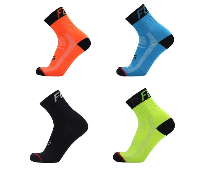 Cycling Compression Socks Fox Design for Road Bike and Mountain Bike - Green - Zoom Image 2