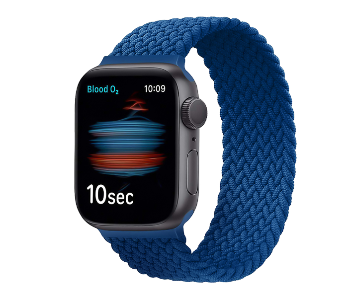 Promate FUSION-40XL 38mm or 40mm Solo Loop Nylon Braided Strap for Apple Watch - Blue - Zoom Image