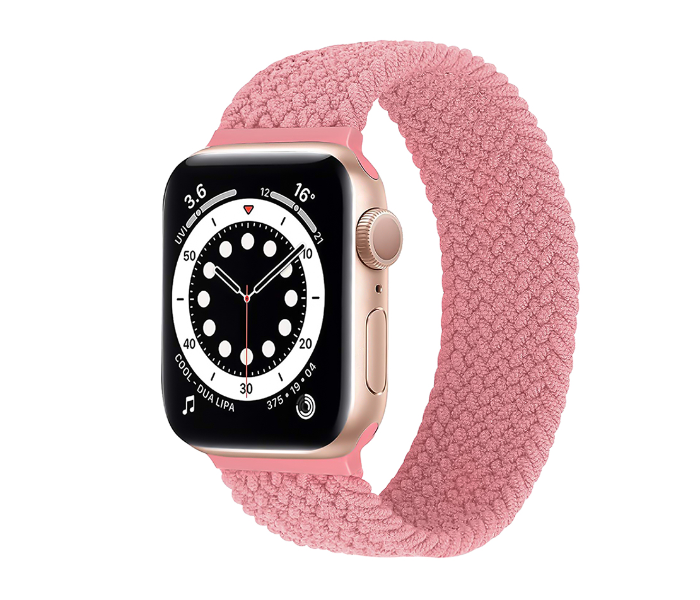 Promate FUSION-44XL 42mm or 44mm Solo Loop Nylon Braided Strap for Apple Watch - Pink - Zoom Image