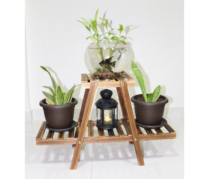 Serah Home Decors S02 Solid Wood Flower Plant Display Stand - Wood - Zoom Image 4