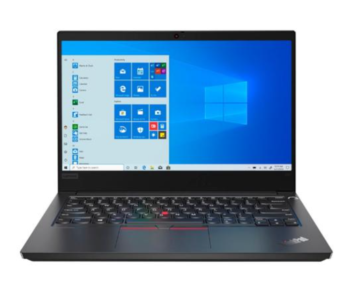 Lenovo ThinkPad E14 20RA007UAD 14 Inch Intel Core i7-10510U-1.8GHz Processor 8GB RAM 512GB SSD 2GB AMD RADEON RX640 Graphics Windows 10 Pro Laptop with Free Bag - Black - Zoom Image 1