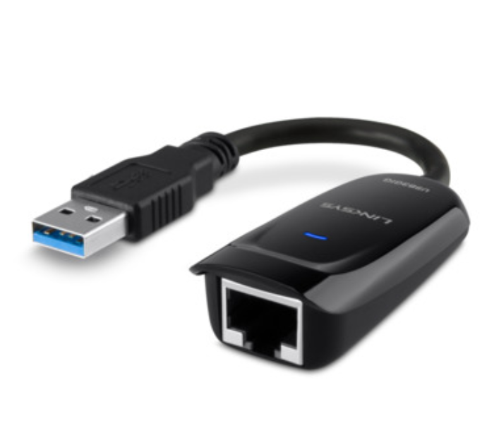 Linksys USB3GIG USB 3.0 Gigabit Ethernet Adapter - Black - Zoom Image 1