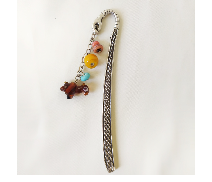 Handmade Glass Art Bookmark of Camel - Brown - Zoom Image 1