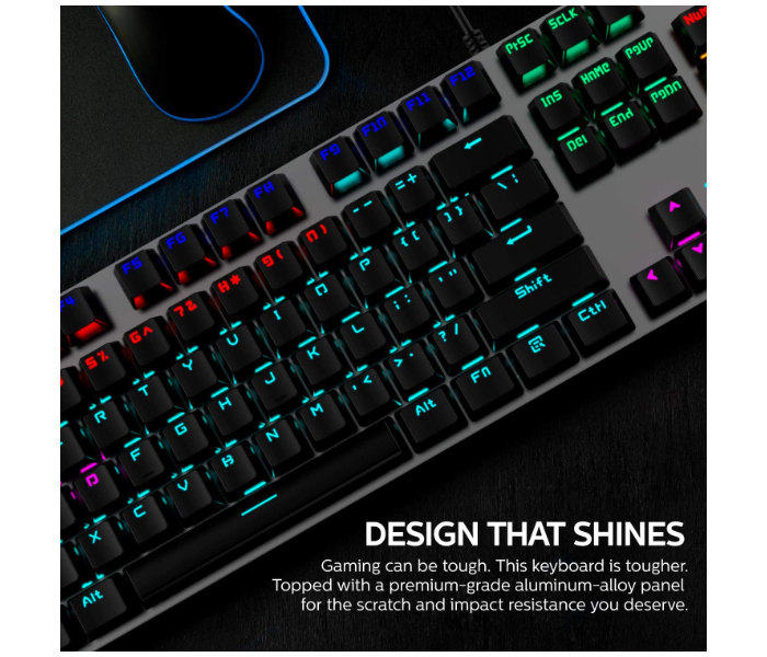 Philips RGB SPK8404 Mechanical Gaming Keyboard - Black - Zoom Image 3