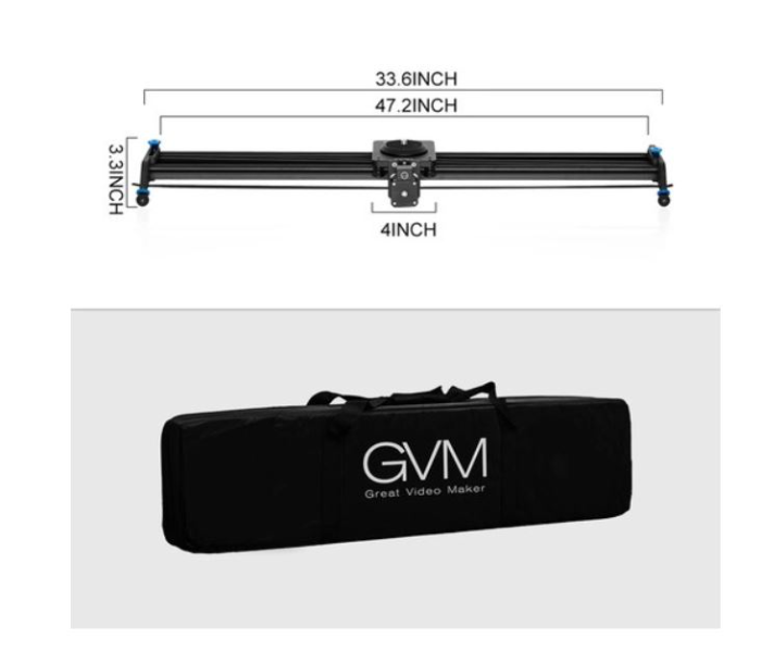 GVM GT-J120D Professional Alluminium Alloy Motorized Camera Slider 48 - Black - Zoom Image 2