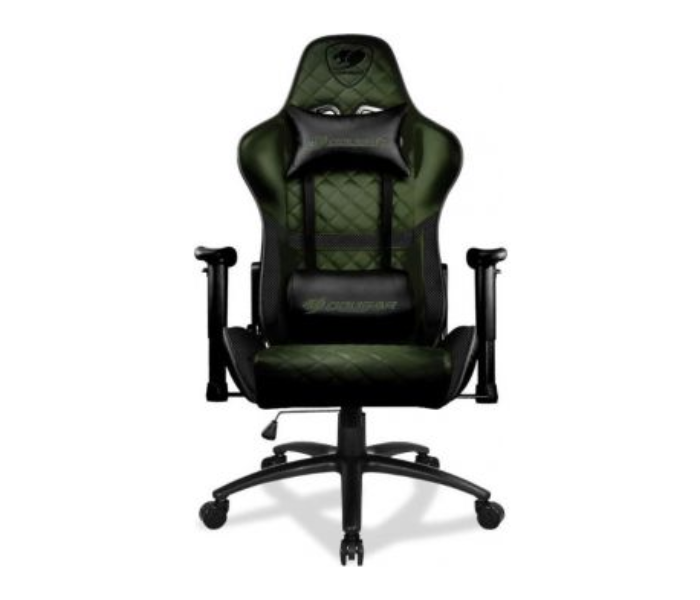 Cougar Armor One X Military Style Adjustable Design Gaming Chair - Black & Green - Zoom Image 2