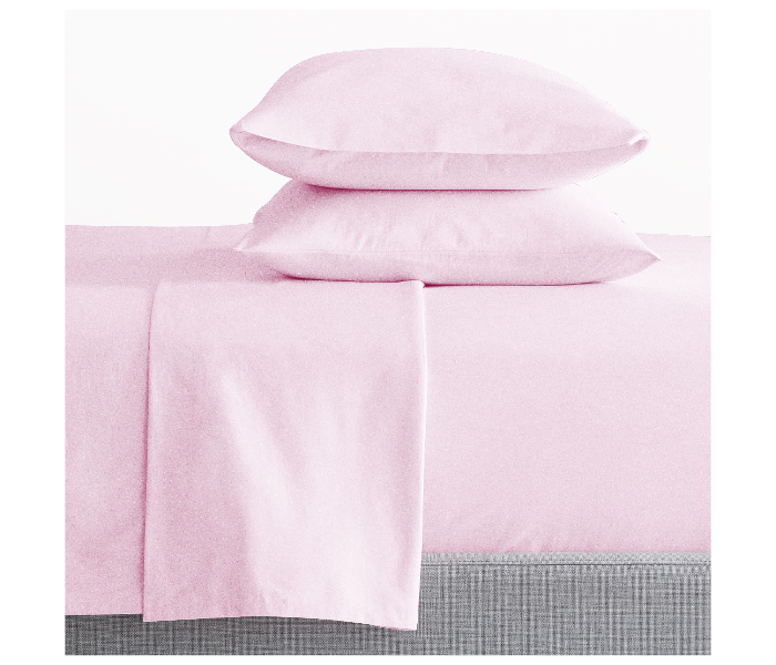 Parry Life PLBS7599P 3 Piece 90GSM Micro Fiber Machine Washable Double Flat Sheet - Pink - Zoom Image 3