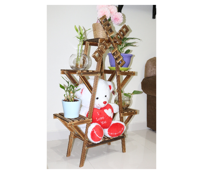 Serah Home Decors S04 Solid Wood Flower Plant Display Stand - Wood - Zoom Image 4