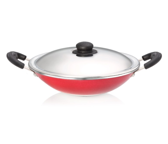 Premier 2328 20cm Non-Stick Deluxe Appam Pan - Red & Black - Zoom Image 1