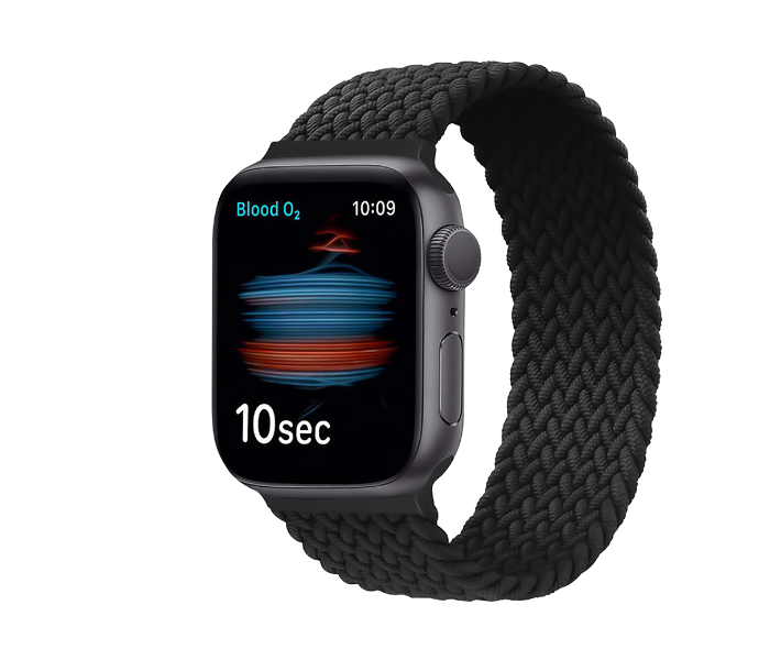 Promate FUSION-40XL 38mm or 40mm Solo Loop Nylon Braided Strap for Apple Watch - Charcoal - Zoom Image