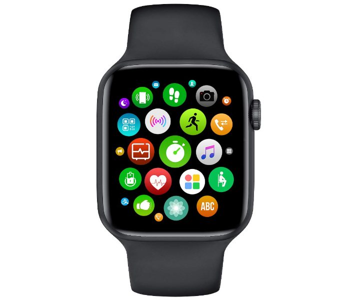 W26 Plus 1.75 Inch Full Touch HD Screen 220mAh Heart Rate Monitor Smart Watch - Black - Zoom Image