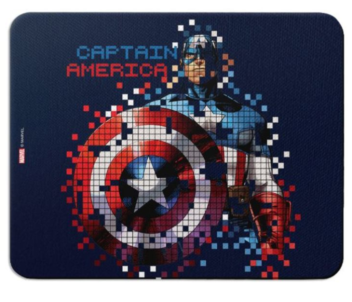 ZAP ZMP-106 Marvel Captain America Pixels Mouse Pad – Blue and Red - Zoom Image