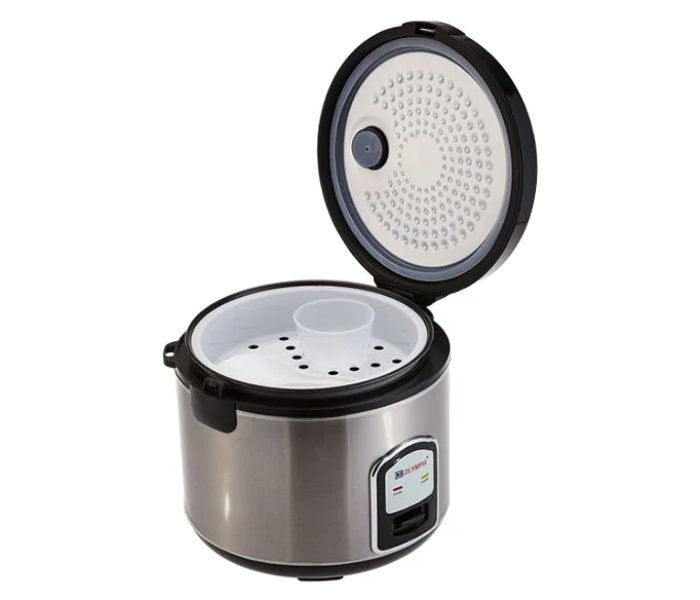 Olympia OEM-735 3 Litre Rice Cooker with Steamer - Black and Silver - Zoom Image 2