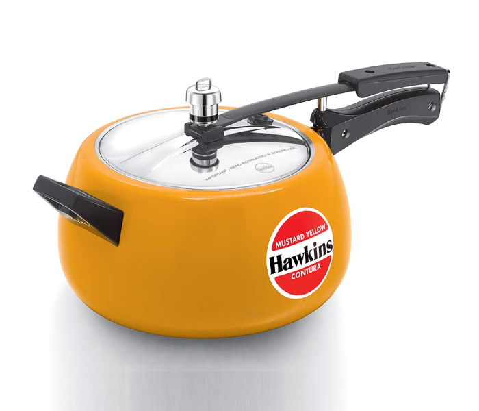 Hawkins CMY50 5 Litre Contura Pressure Cooker - Mustard Yellow - Zoom Image 1