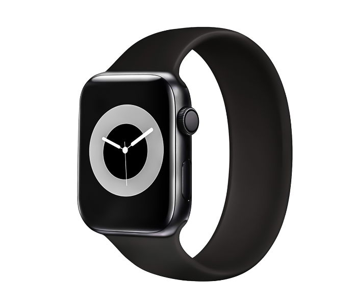 Promate LOOP-44S 42mm or 44mm Small Solo Loop Strap for Apple Watch - Black - Zoom Image 1