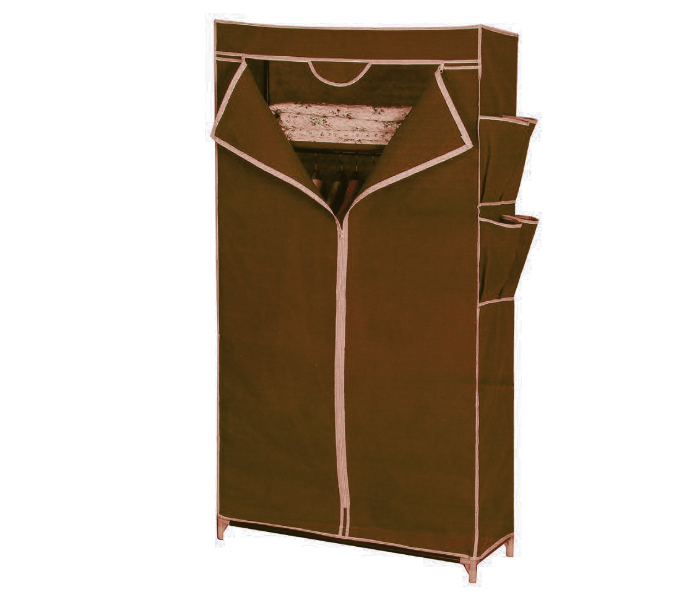 In-House Non-woven Fabric Portable Clothes Closet WRD-2822- Brown - Zoom Image