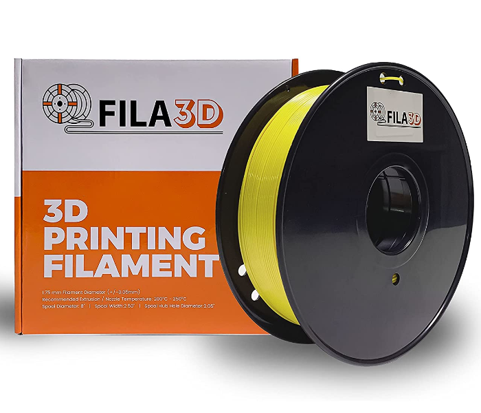 Fila3D 1.75mm Rubber 1Kg 3D Printer Filament - Yellow - Zoom Image 1