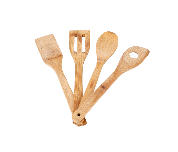 Delcasa DC1375 4 Pieces Wooden Kitchen Tools - Beige - Zoom Image 3