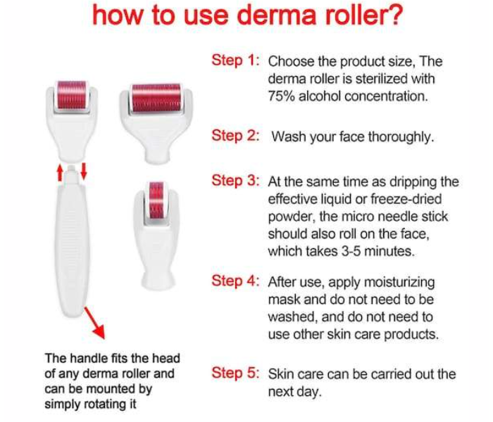 4 In 1 Derma Roller Stainless Set with Travel Case - Zoom Image 5