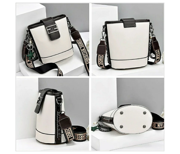 Luxury Fashion Design Vintage Bucket Mini Bag for Women - White - Zoom Image 2