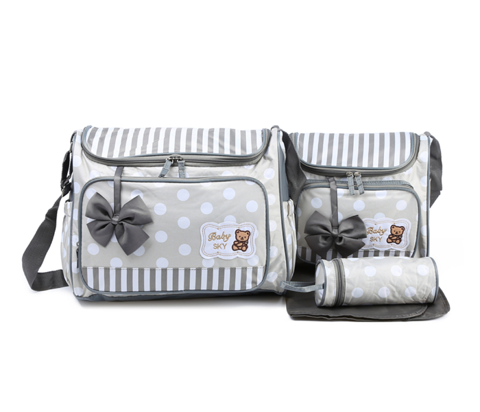 KidLe 6038 Large Capacity Diaper Bag - Grey - Zoom Image