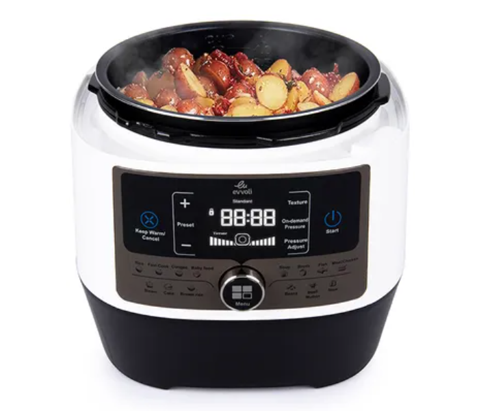 Evvoli EVKA-PC5014B 5 Litter 900W 14 Programs Digital LED Display 24 hours preset timer 14 In 1 Multi-Use Programmable Pressure Cooker  - Black and White - Zoom Image 5