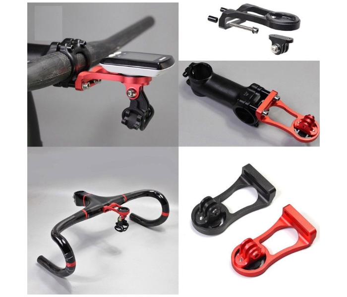 Cyclocomputer Bike Stem Front Bracket Mount Stand Holder Set  - Red - Zoom Image 4